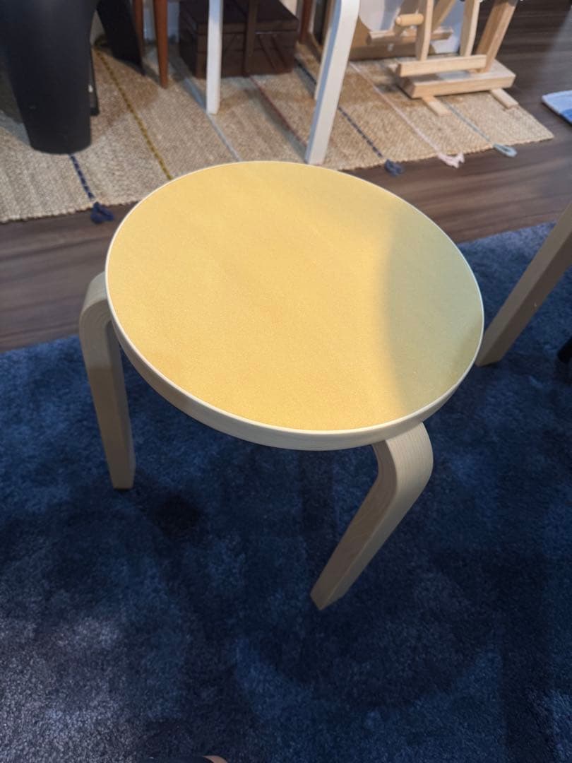 新品artek stool60 クッキー無着色)スツール　アルテック　リノリウム