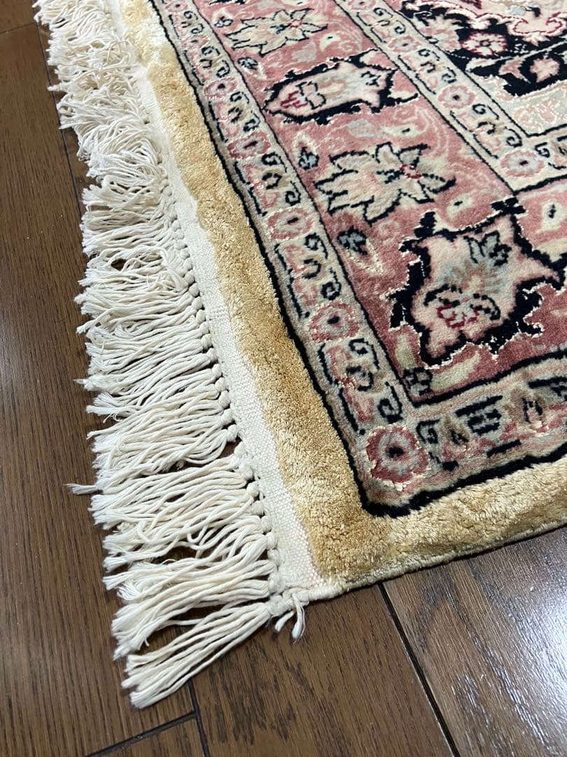 パキスタン絨毯 アンティーク 完全手織り 約2100×約1240mm