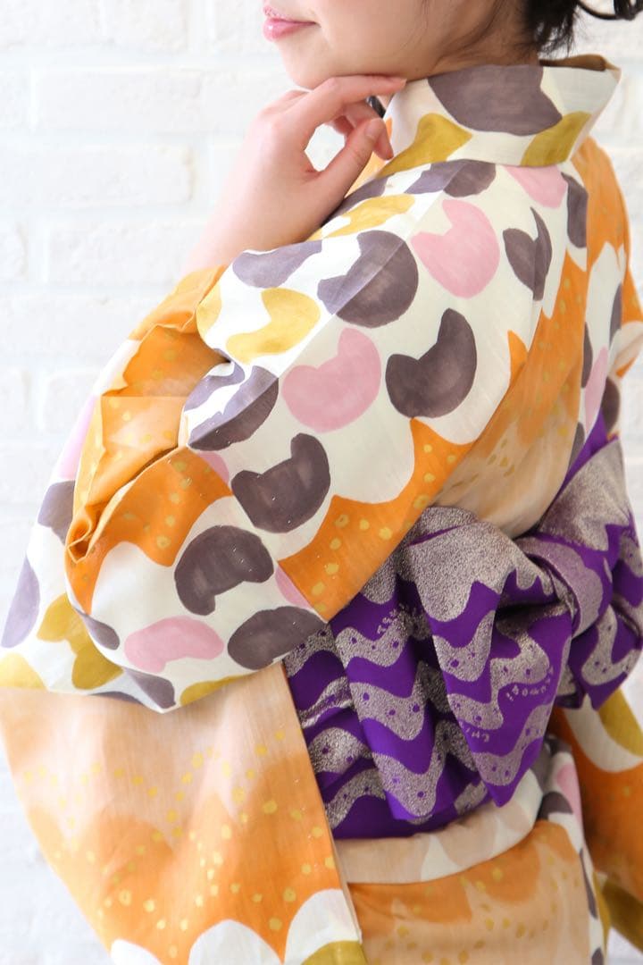 【新品】tsumori chisatoブランド浴衣　オレンジ猫