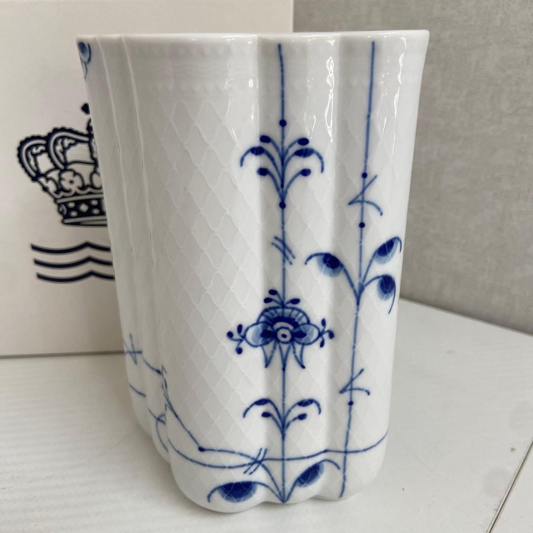 未使用⭐️ロイヤルコペンハーゲン　フラワーベース　ブルーパルメッテ