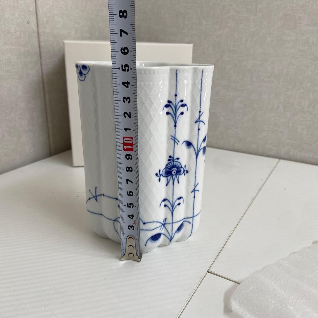 未使用⭐️ロイヤルコペンハーゲン　フラワーベース　ブルーパルメッテ