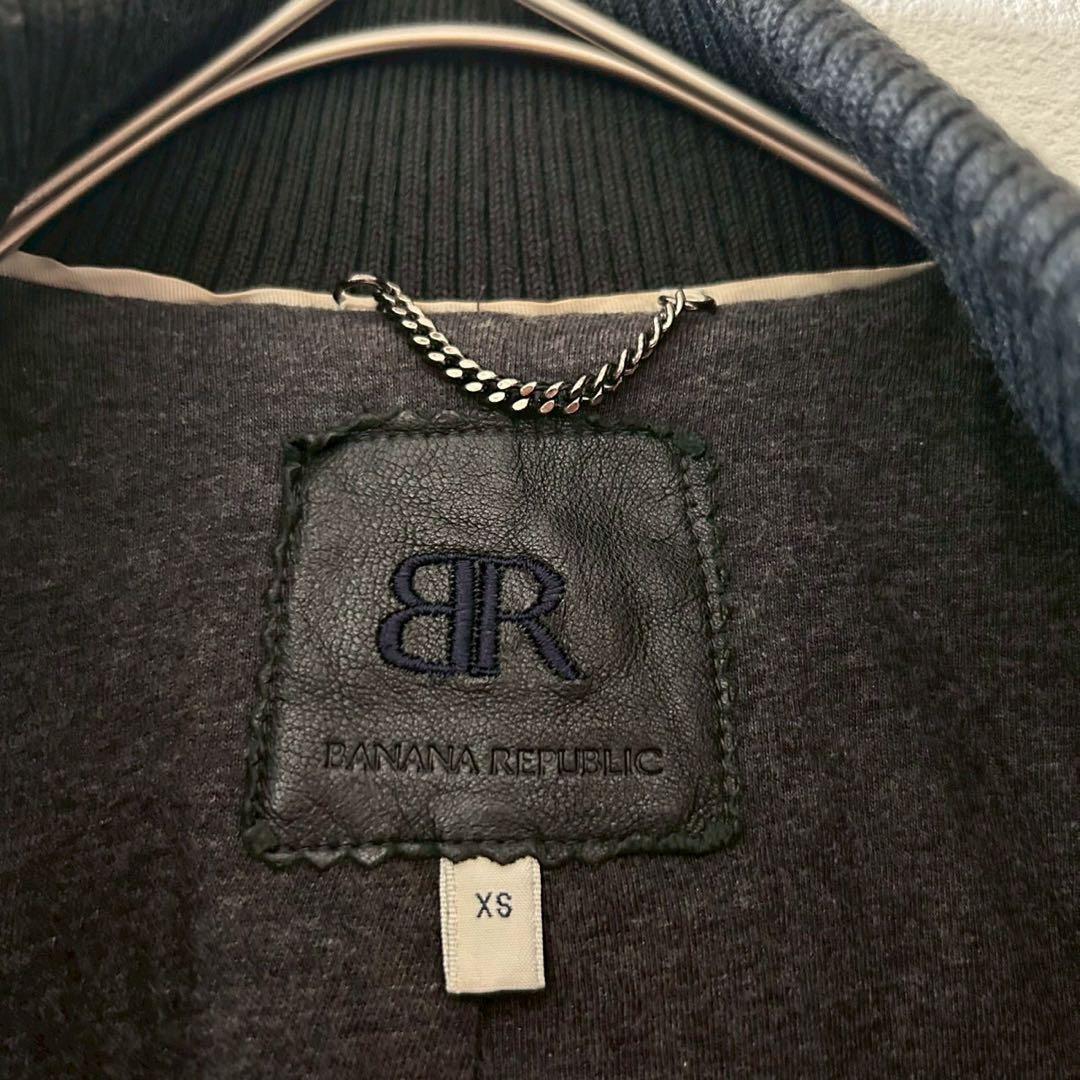 良品【バナナリパブリック】羊革レザージャケット シングルライダース ブルゾン S