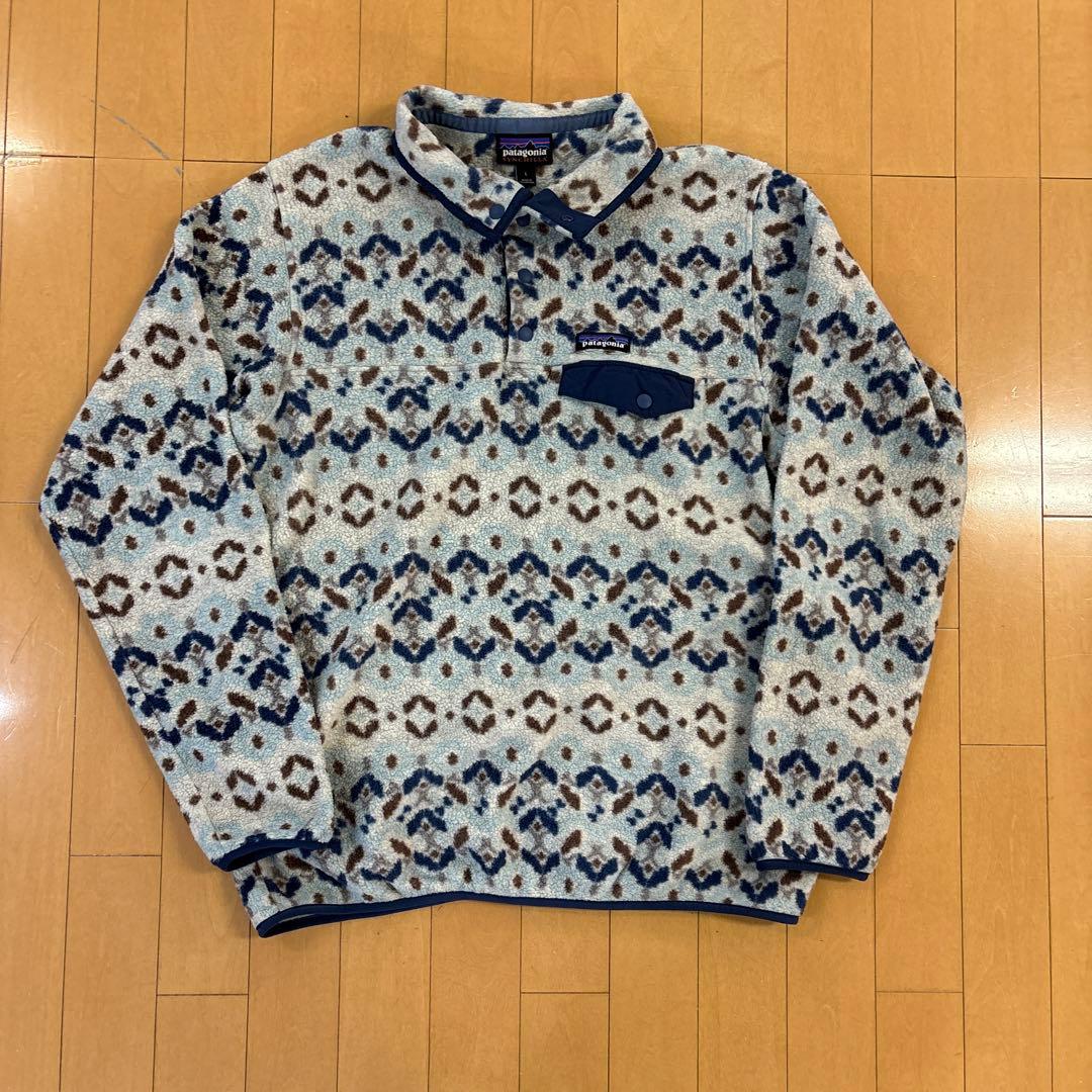 patagonia 総柄フリースジャケット（メンズM）