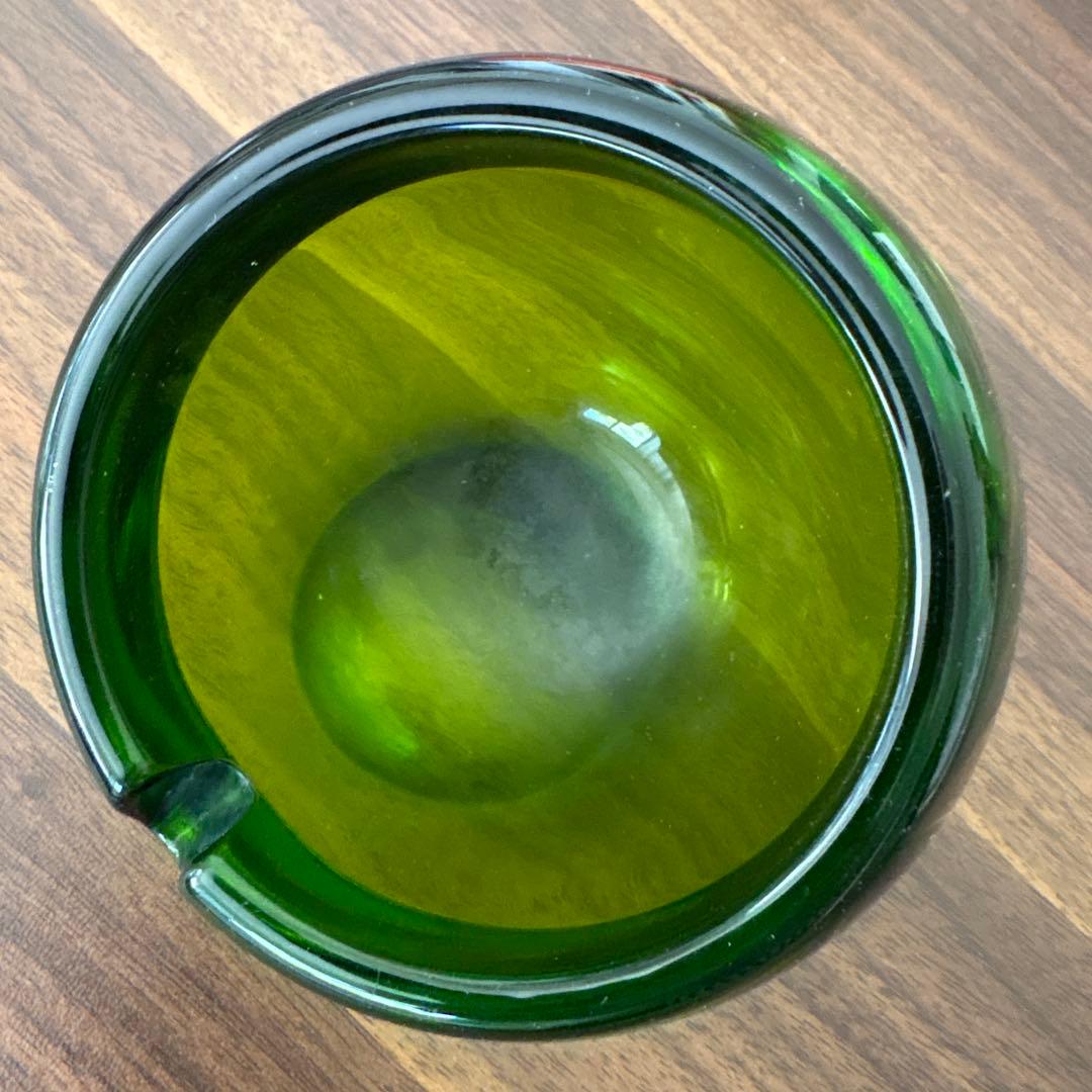 【70sビンテージ】VIKING グリーンガラス灰皿 ミッドセンチュリー