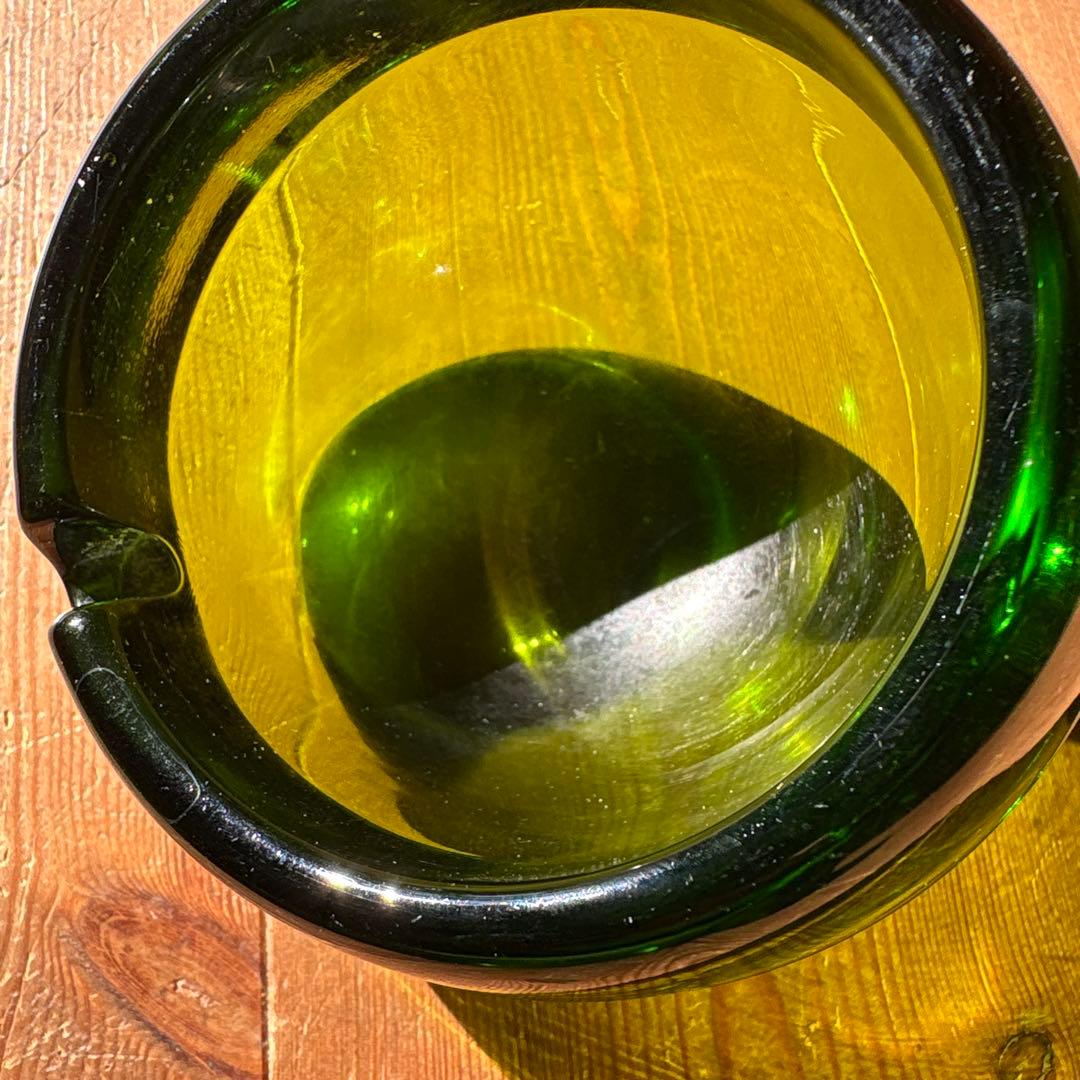 【70sビンテージ】VIKING グリーンガラス灰皿 ミッドセンチュリー
