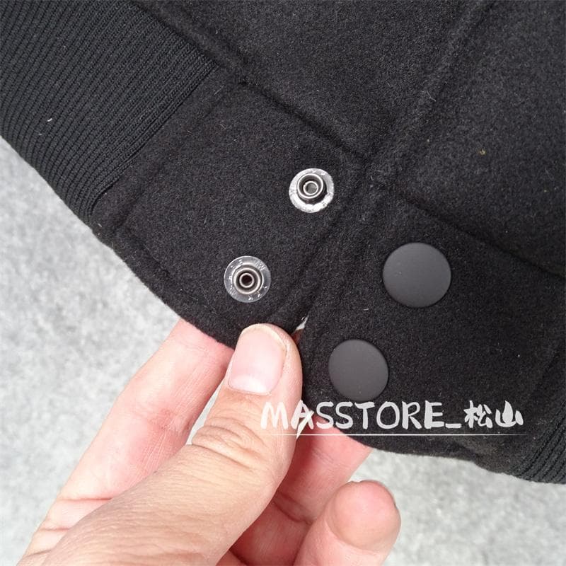 美品 スタジャン 袖革 中綿レザージャケット 牛革袖 本革 革ジャン M-5XL