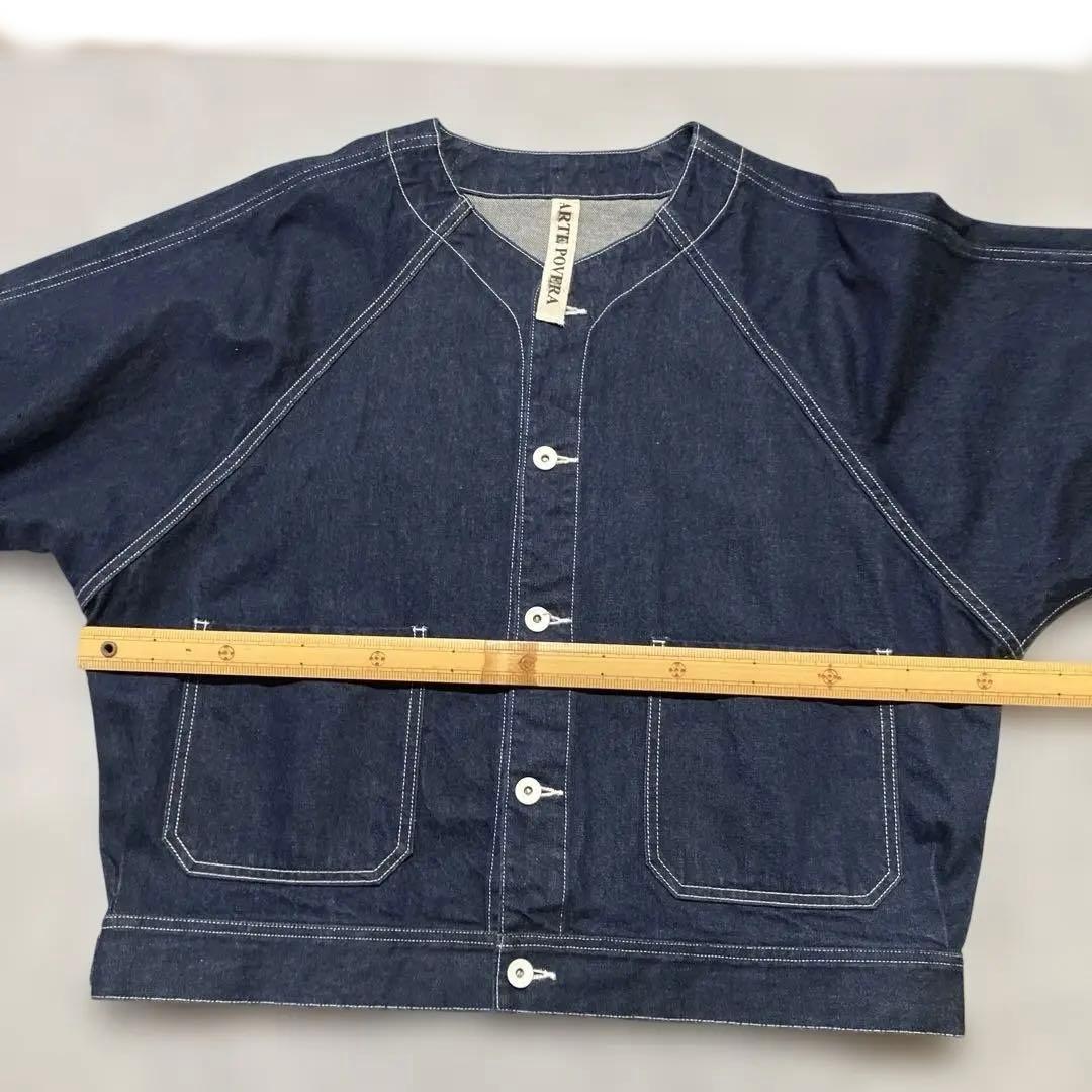 ARTE POVERA ノーカラー デニムジャケット