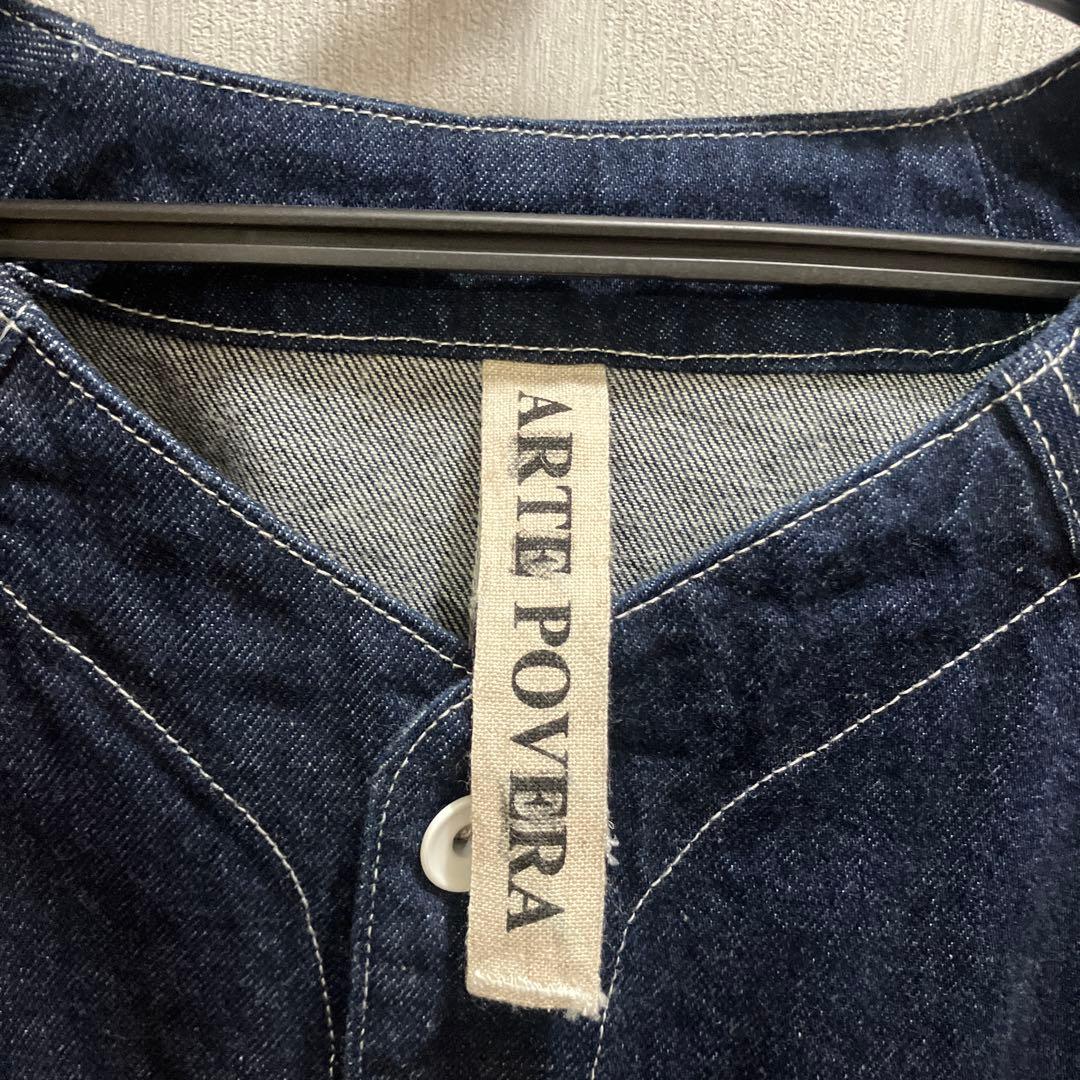 ARTE POVERA ノーカラー デニムジャケット