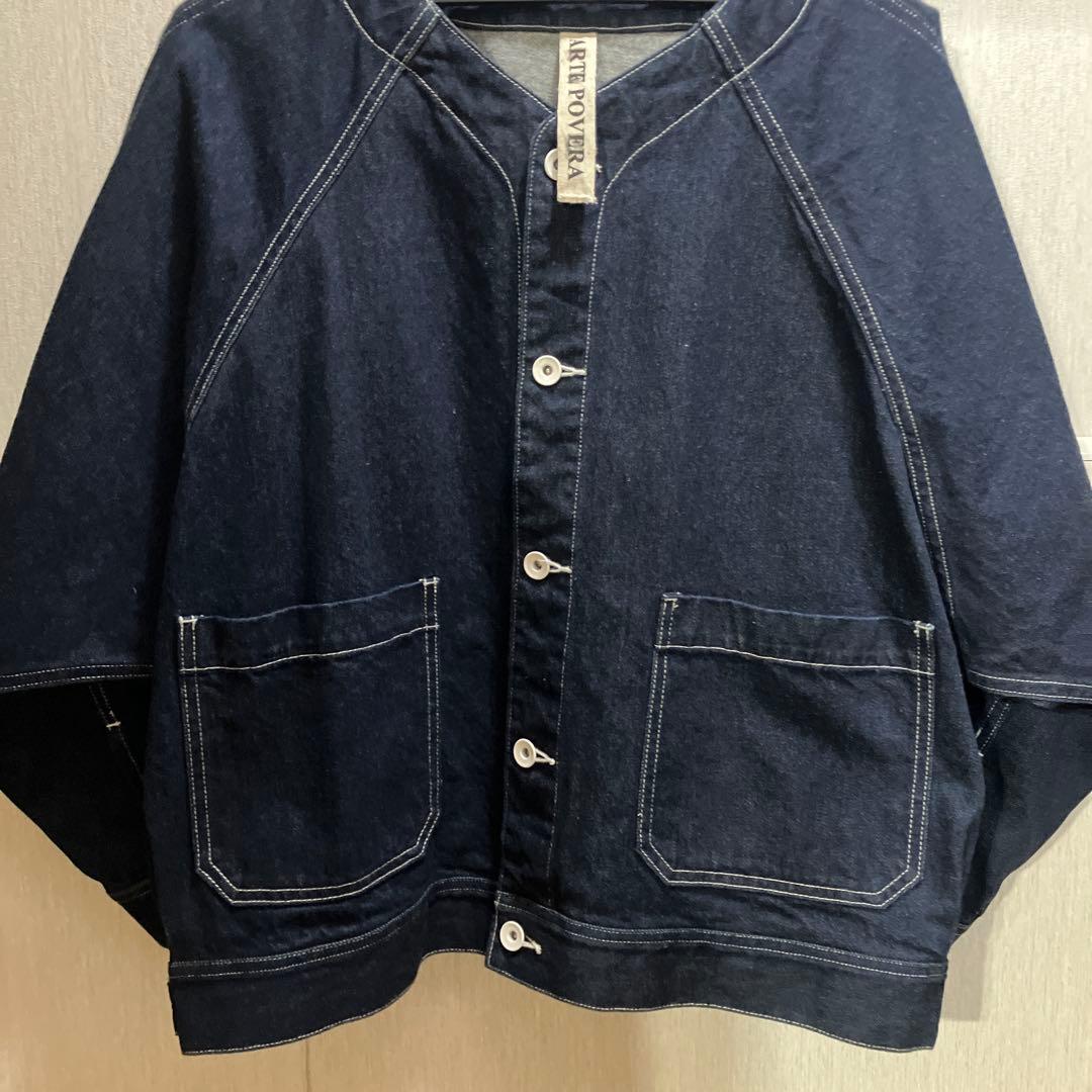 ARTE POVERA ノーカラー デニムジャケット