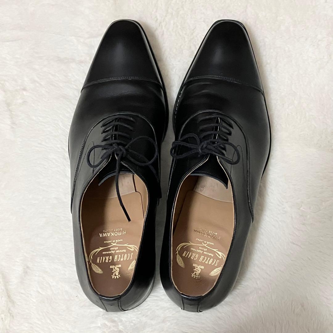 極美品 SCOTCH GRAIN ビジネス シューズ 革 靴 27.0 黒