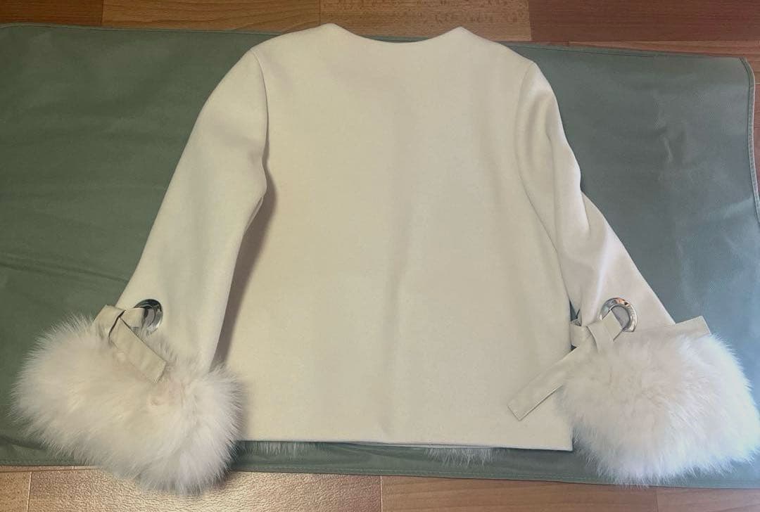 【新品・タグ付】FENNEL フェンネル リボン袖ファーアクセントショートコート