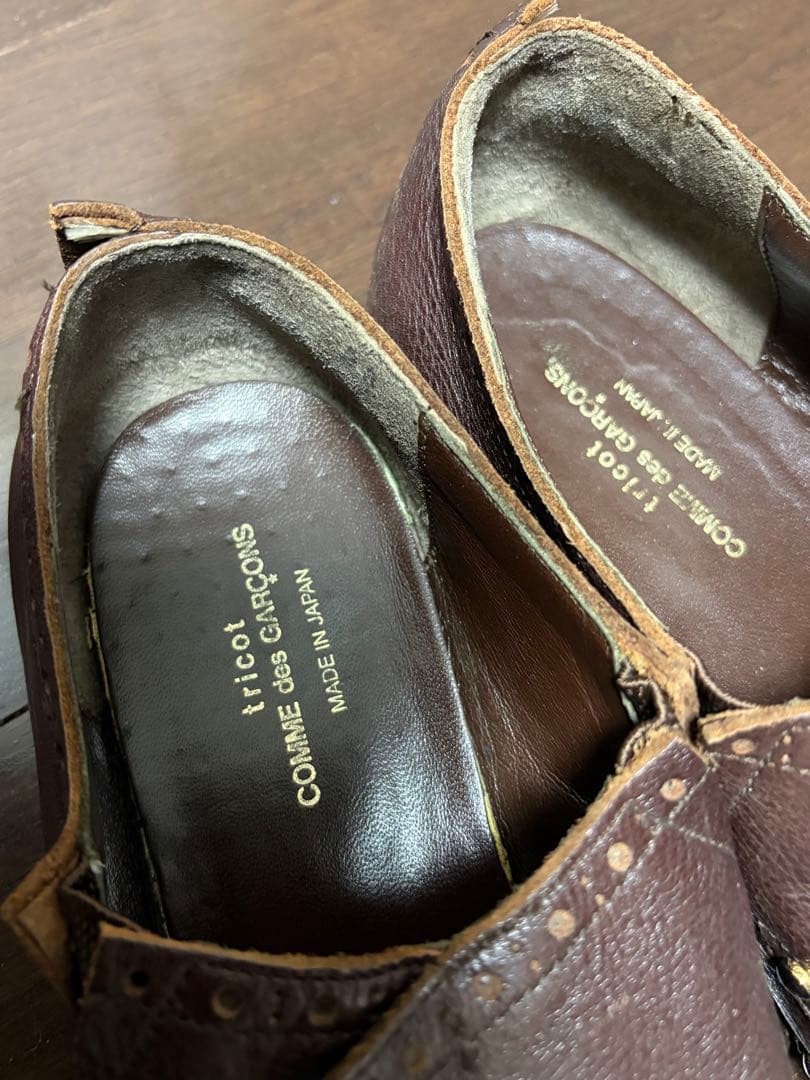 【COMME des GARCONS】コムデギャルソン／スタッズ付レザーシューズ