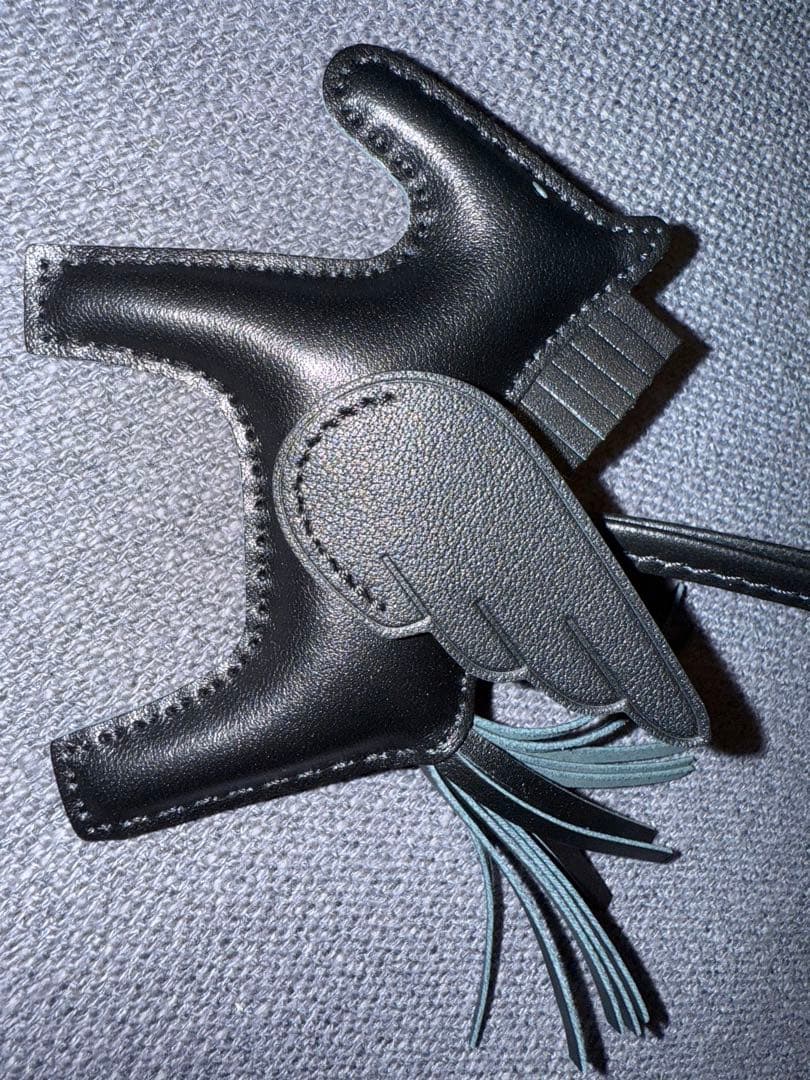 HERMES 馬型チャーム ブラック