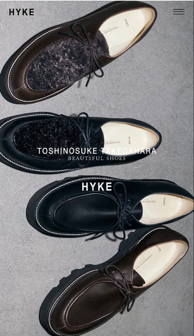 ★HYKE×BEAUTIFUL SHOES TIROLEAN SHOES 未使用