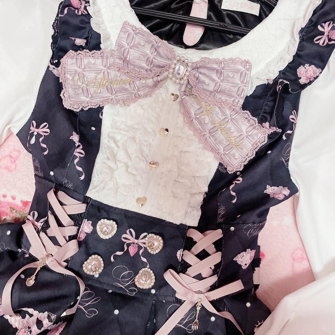 美品♡リズリサ♡Melty Chocolateセットアップ♡ブラック♡