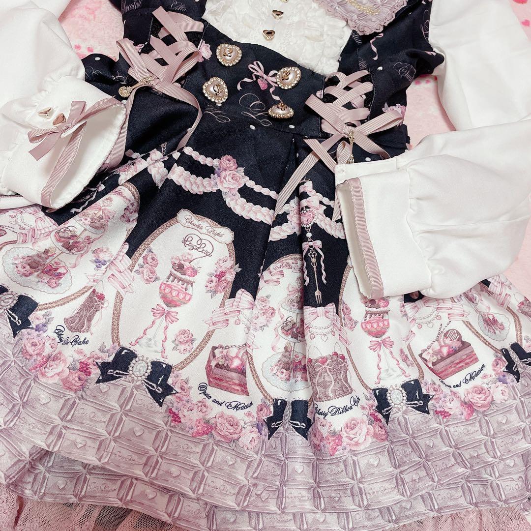 美品♡リズリサ♡Melty Chocolateセットアップ♡ブラック♡