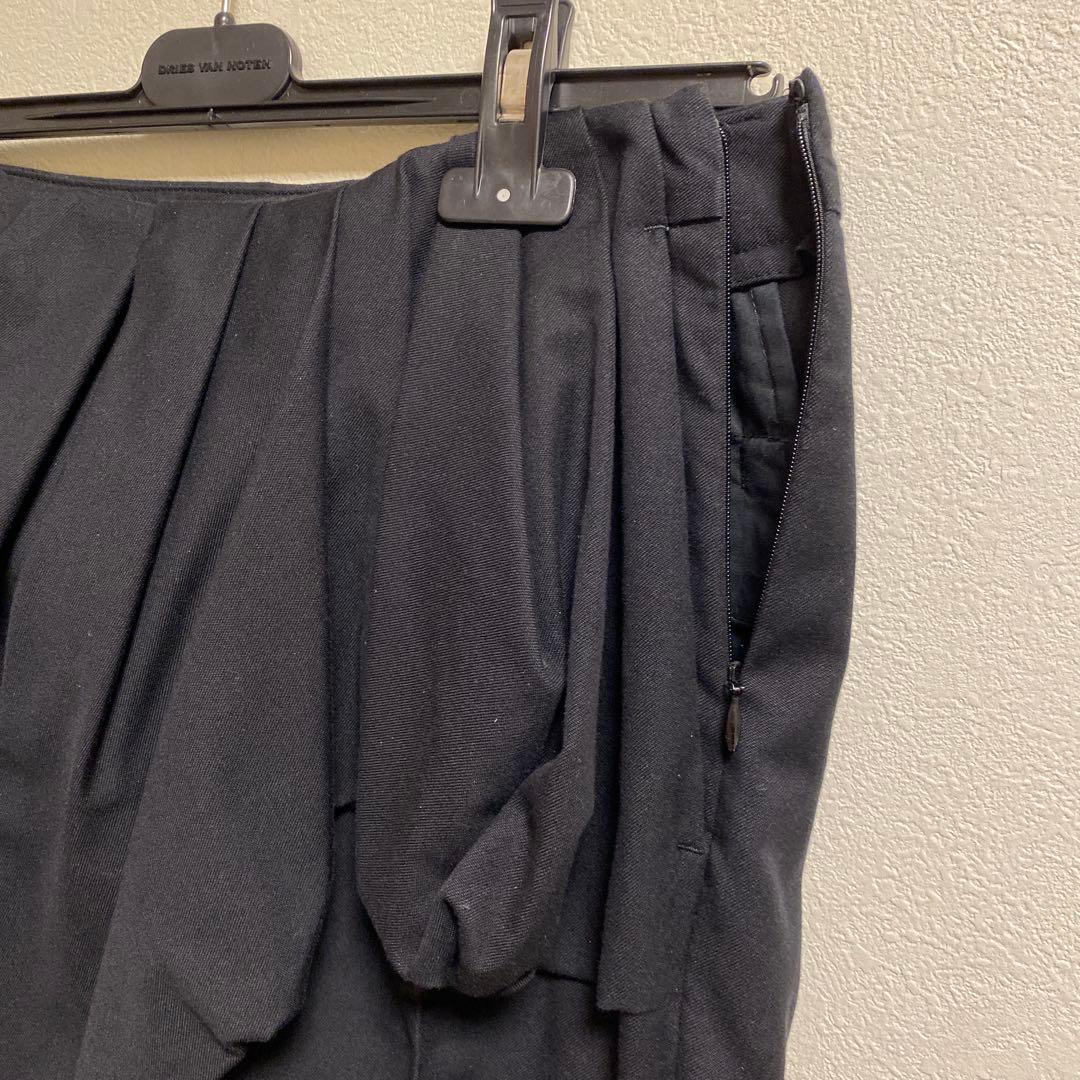 DRIES VAN NOTEN 2020SS ブラック ドレープパンツ 34