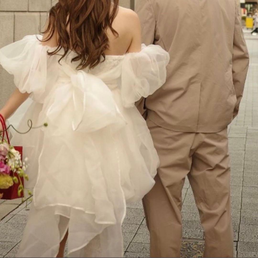 ミニ丈ウェディングドレス