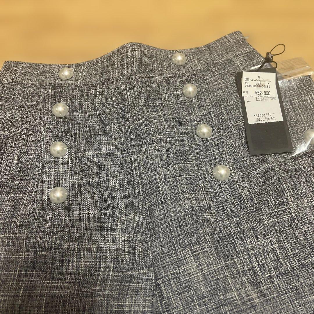 新品未使用！2023年　ツィードワイドパンツ 34