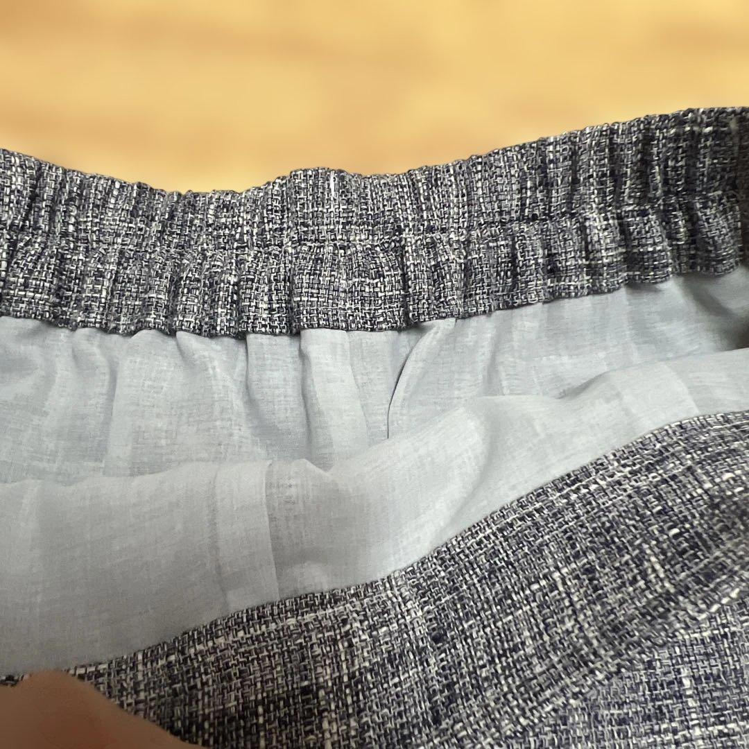 新品未使用！2023年　ツィードワイドパンツ 34