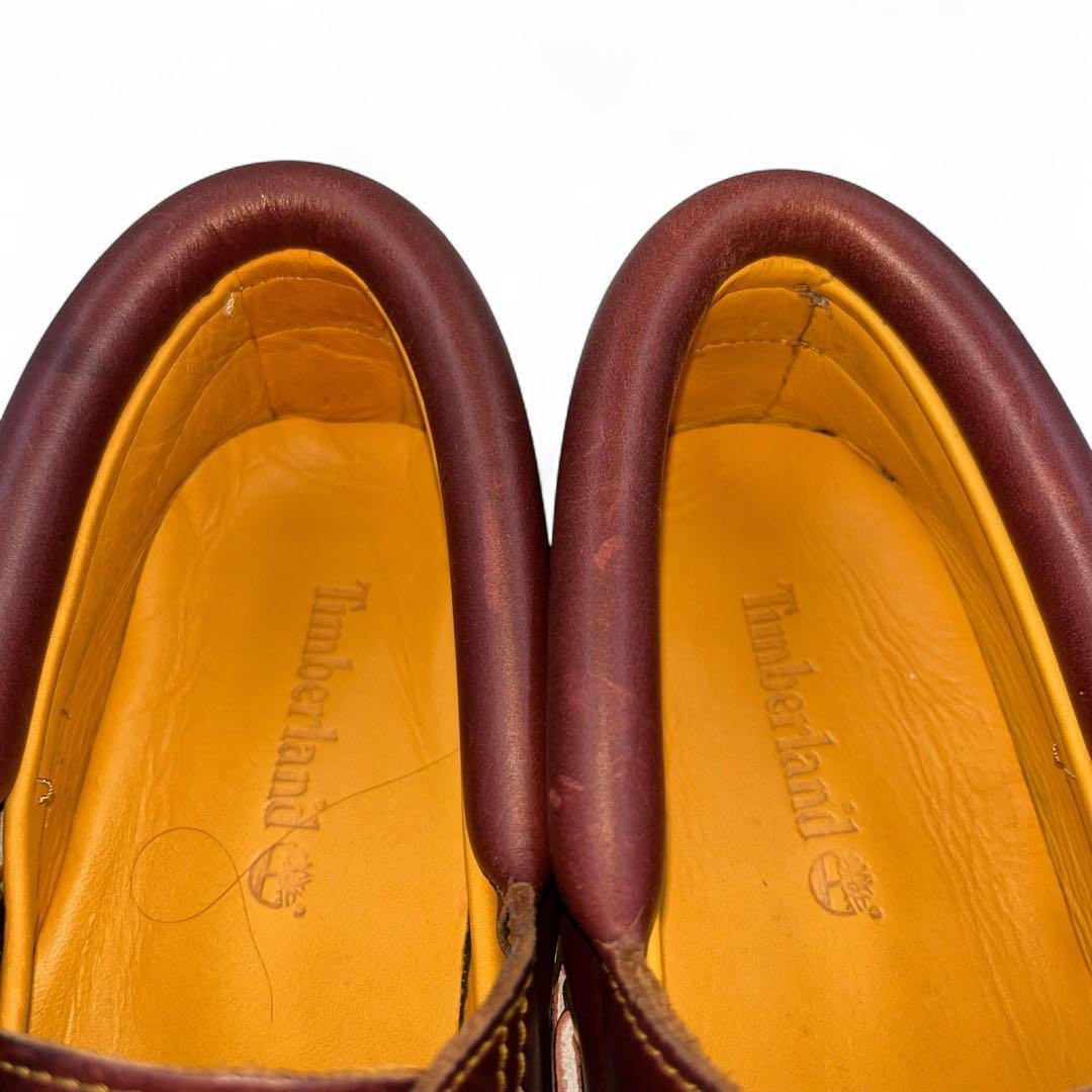 【美品】 ティンバーランド スリーアイ 27cm ヴァーガンディ デッキシューズ