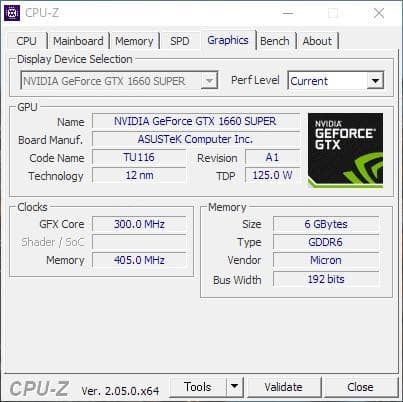 ASUS GeForce GTX 1660Superグラフィックボード