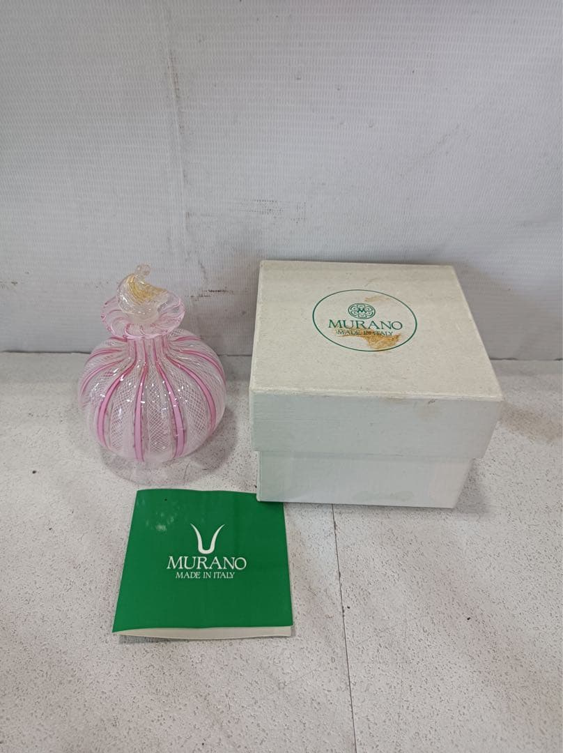 八5766【美品】MURANO ムラノ　ベネチアングラス　香水瓶