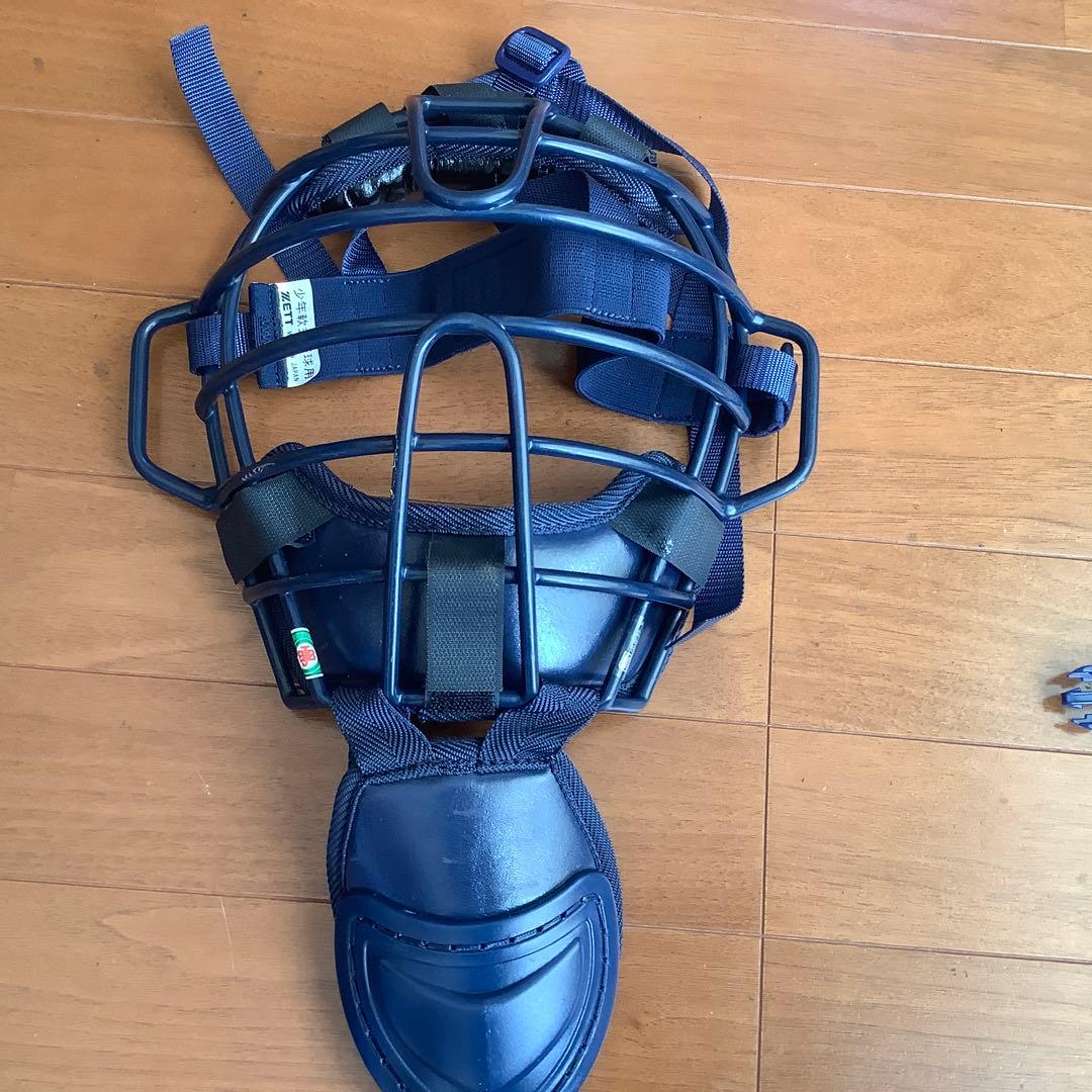 ZETT JSBB キャッチャー用防具セット ジュニア　ネイビー　収納袋付き