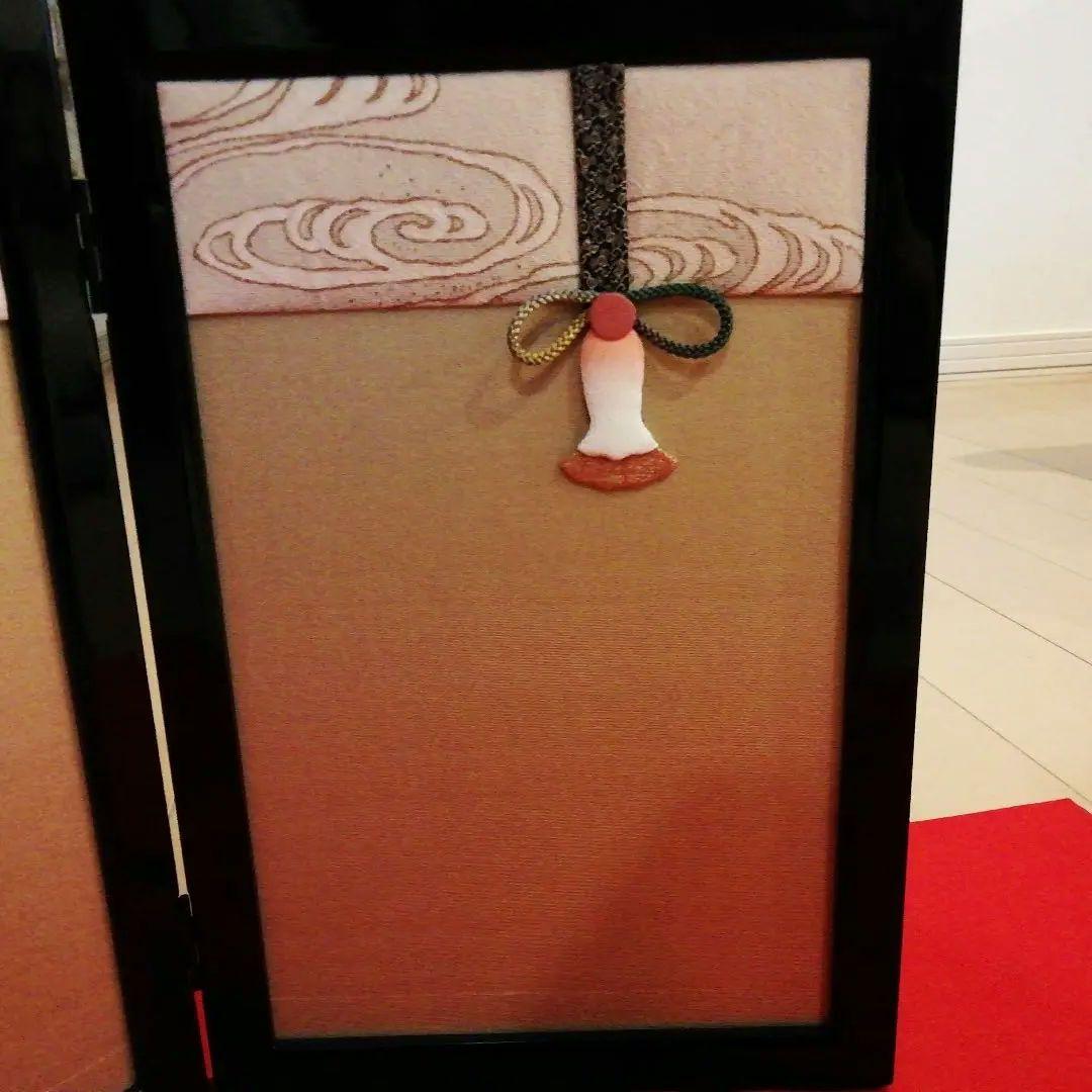 ひな祭り飾り屏風(刺繍)『山口真木』作品