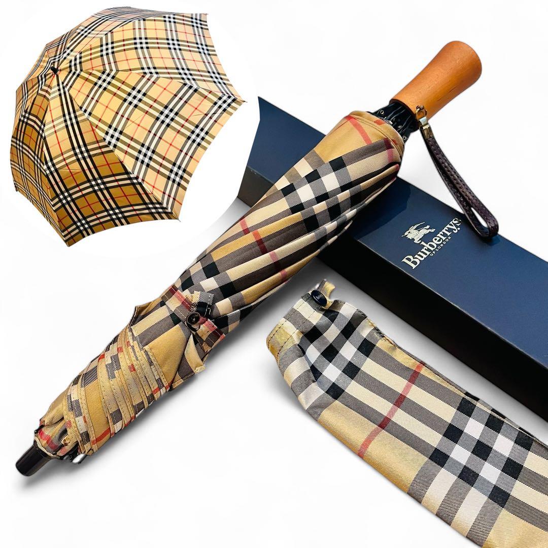 ほぼ未使用✨ BURBERRY バーバリー 折り畳み傘 ノバチェック 箱付