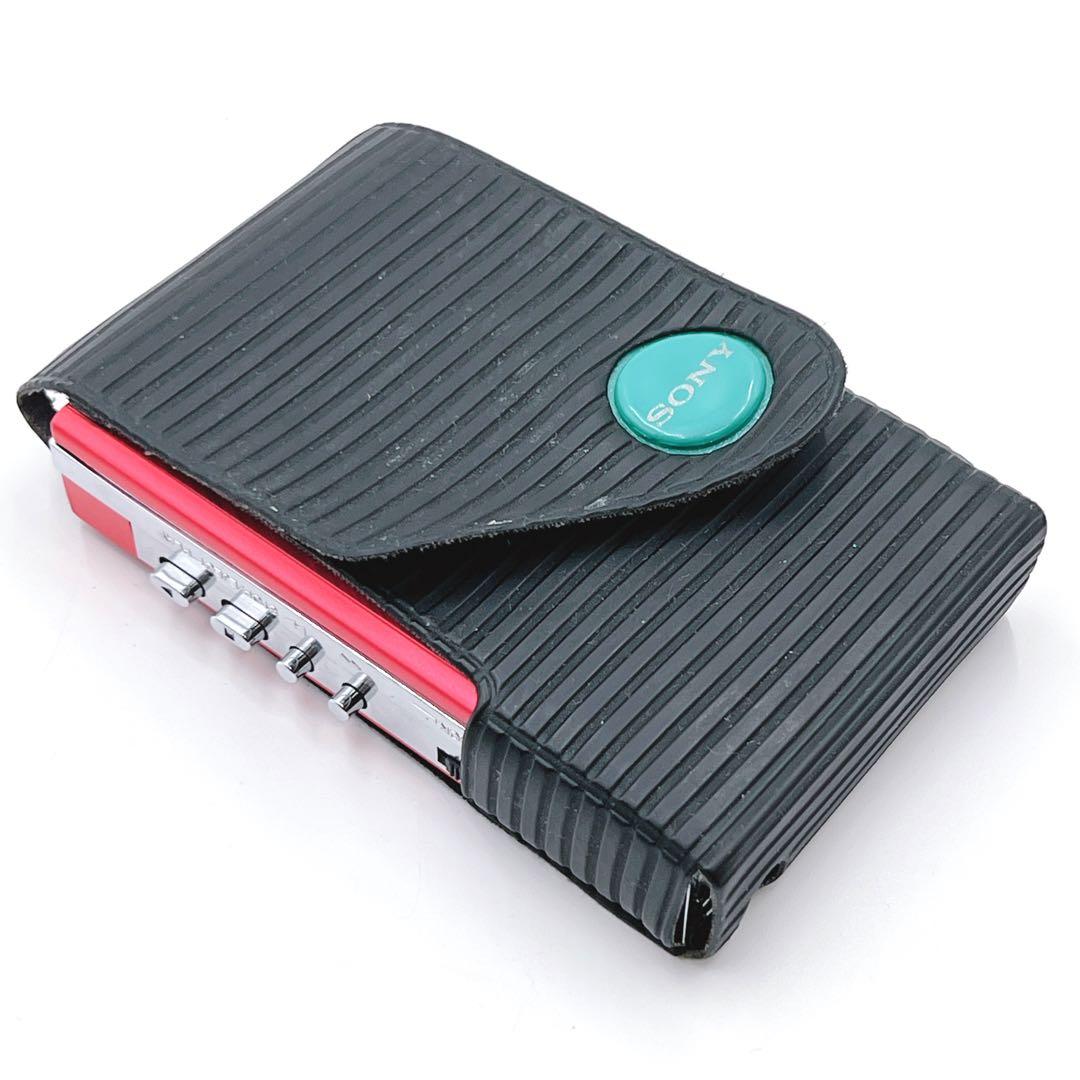 【美品・動作品】 SONY WM-102 カセットウォークマン 音出しOK 赤色