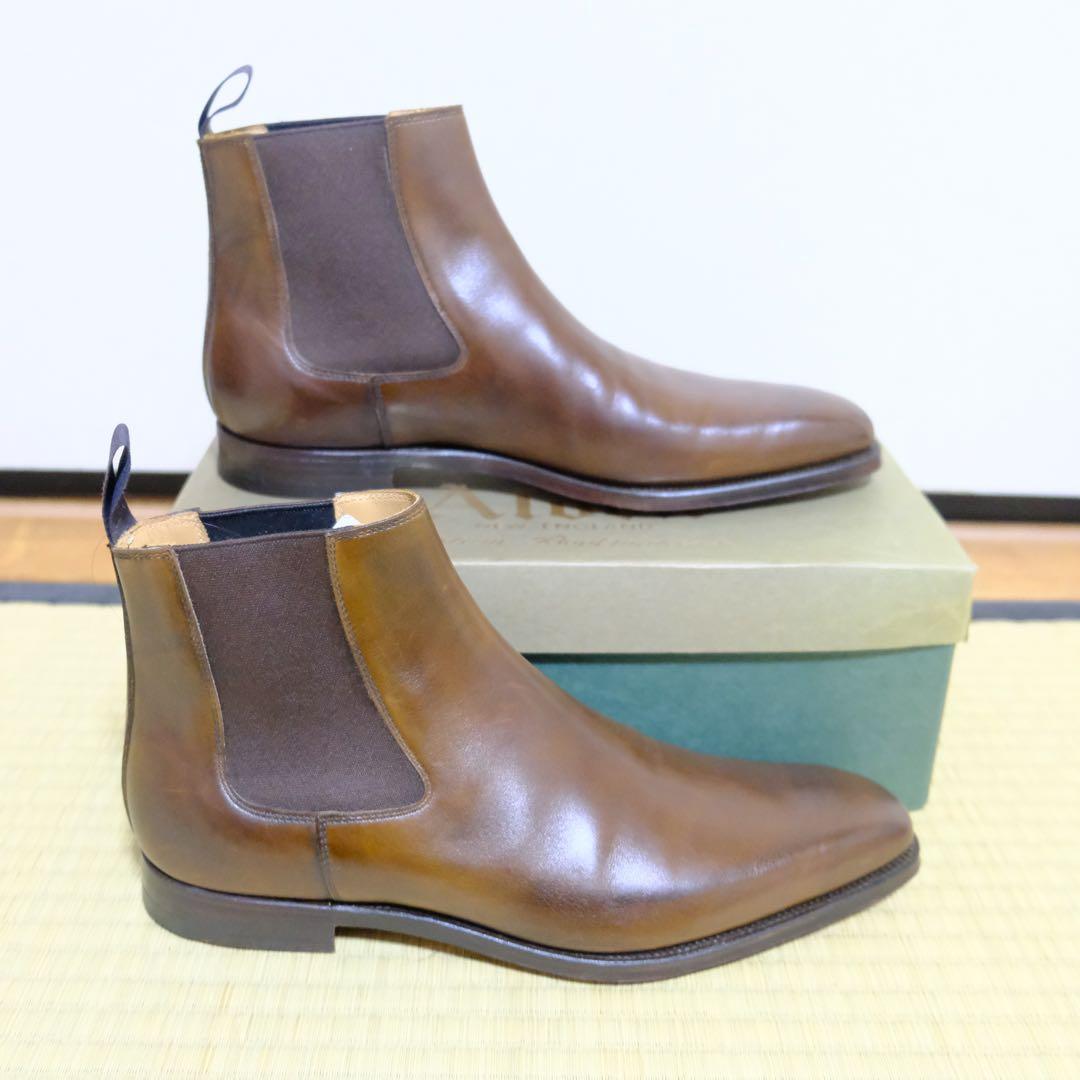 [新品同様]クロケット＆ジョーンズLINGFIELD7EUK348ラストブラウン