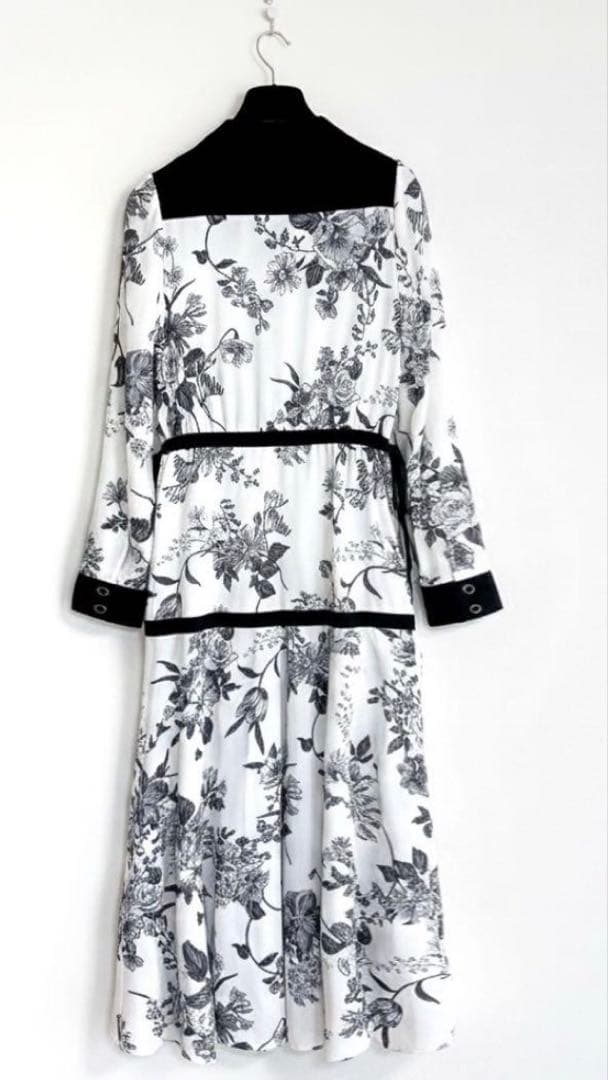 【Diagram】定価4.3万　スタンドカラーティアードワンピース　ロング　36