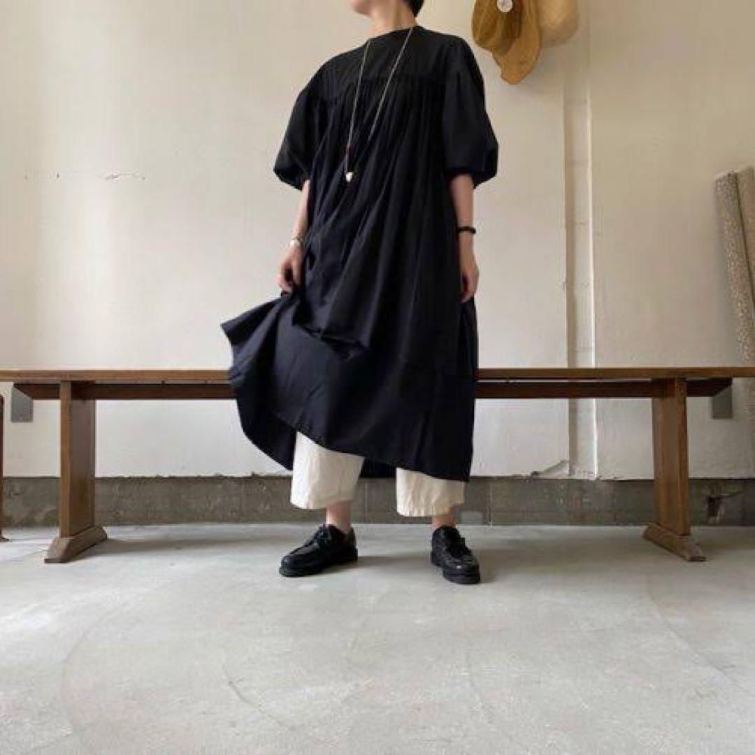 veritecoeur ハイウエストギャザーワンピース　VC-2138 ブラック