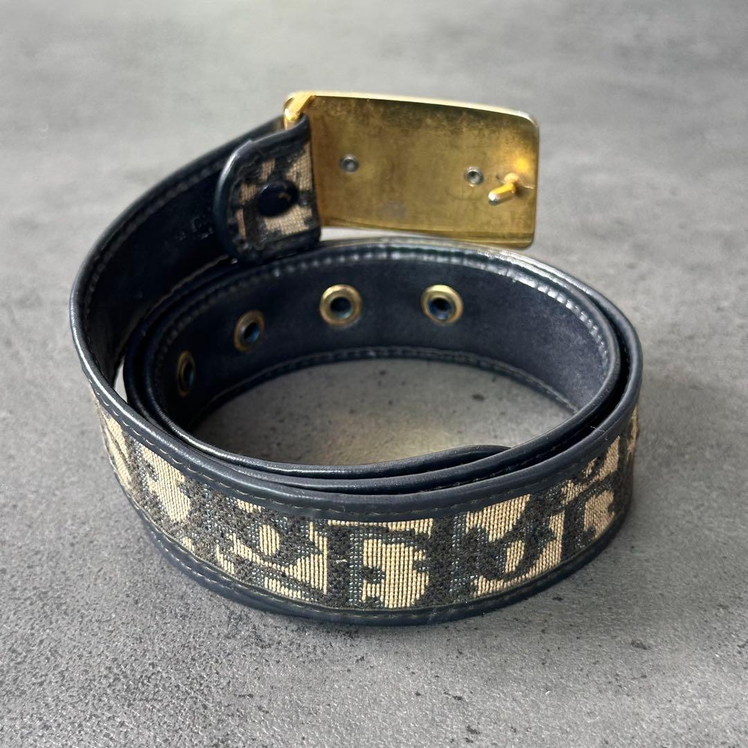 小物 Dior CD Logo Trotter Pattern Belt y2k