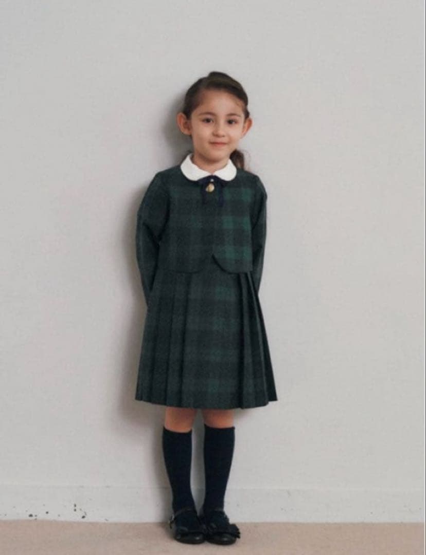 グリーンレーベルリラクシング　フォーマルスーツ　チェック　125cm 入学式