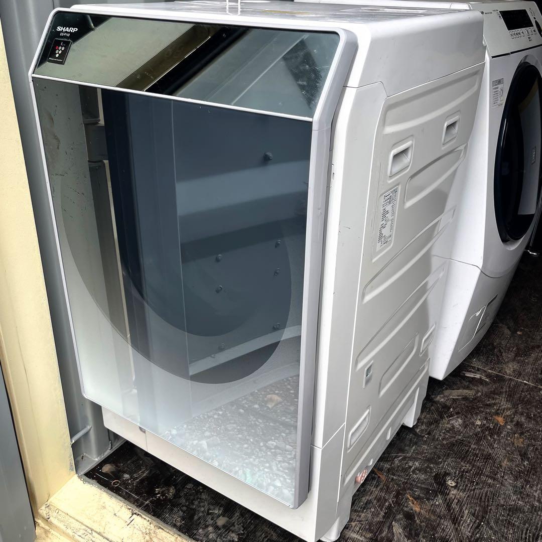 送料無料！※ジャンク品 SHARP ドラム式洗濯機 ES-P110-SL