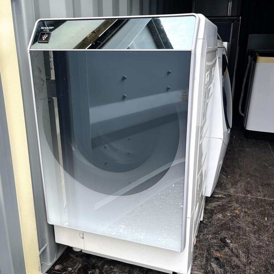 送料無料！※ジャンク品 SHARP ドラム式洗濯機 ES-P110-SL