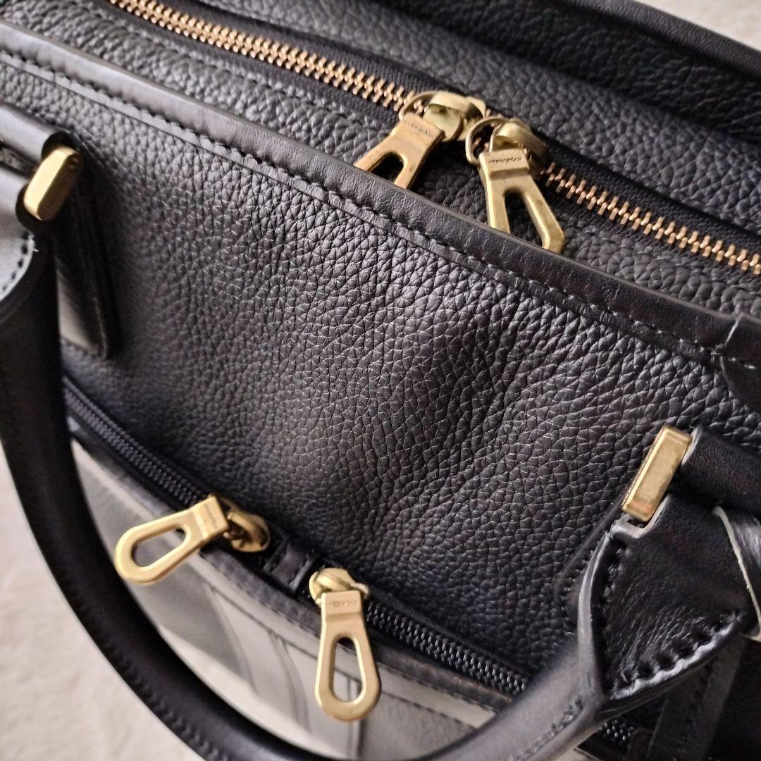 【美品!!】エルゴポック ☆ ビジネスバッグ プライムグレインレザー 使用 黒色