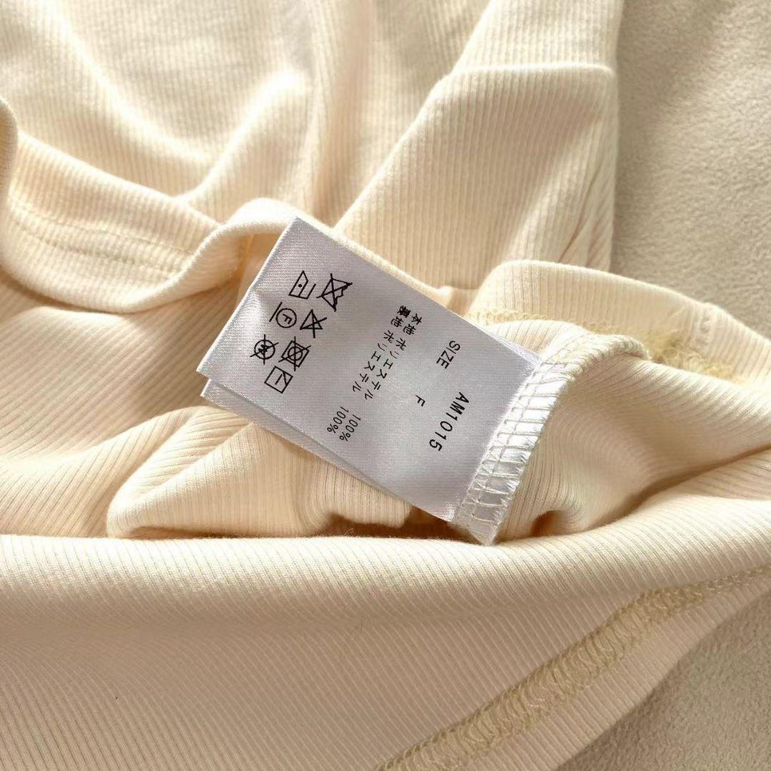 andmary Alma ribbon ブラック Tシャツ リボンデザイン