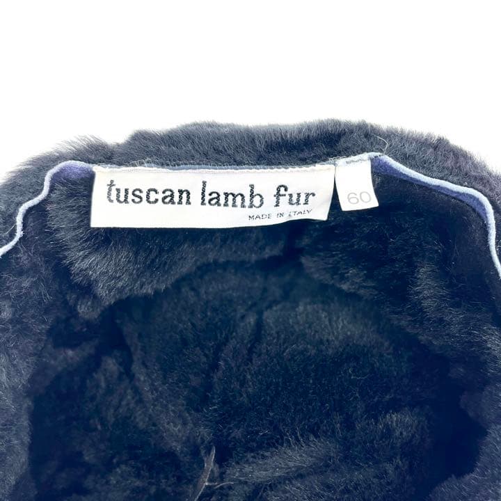 新品未使用　本革ムートン帽/トスカンラム