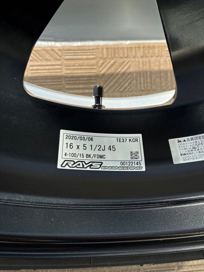 ボルクレーシングTE37 KCRホイールタイヤ 鍛造 16インチ 軽自動車