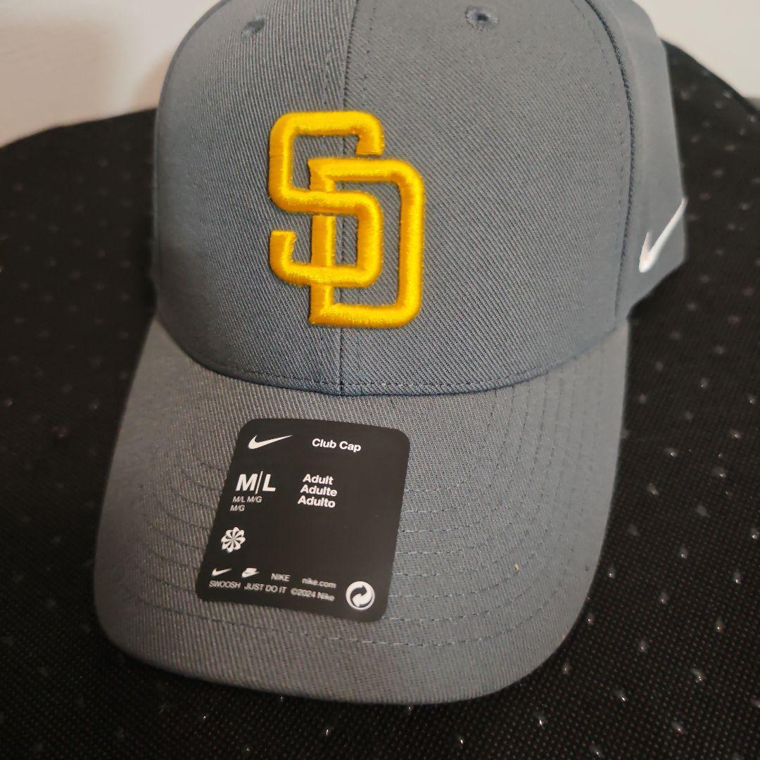 ナイキ サンディエゴ・パドレス キャップ M/Lフリーサイズ グレー