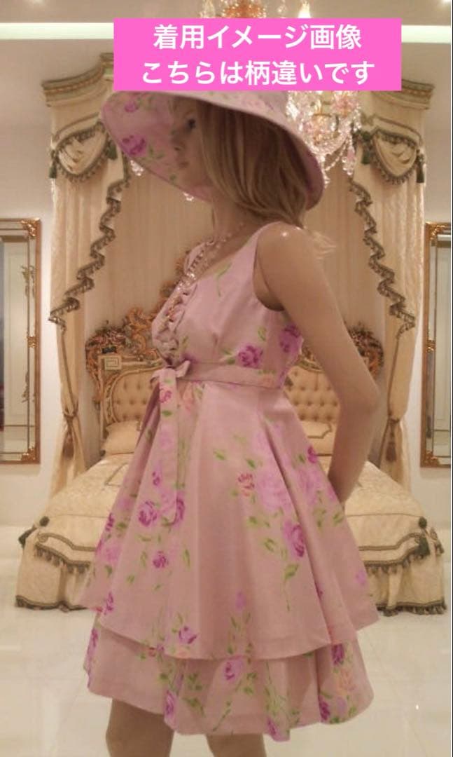 ジーザスディアマンテ　お散歩ワンピース　薔薇柄　姫系　姫ギャル　リボン　ロリータ
