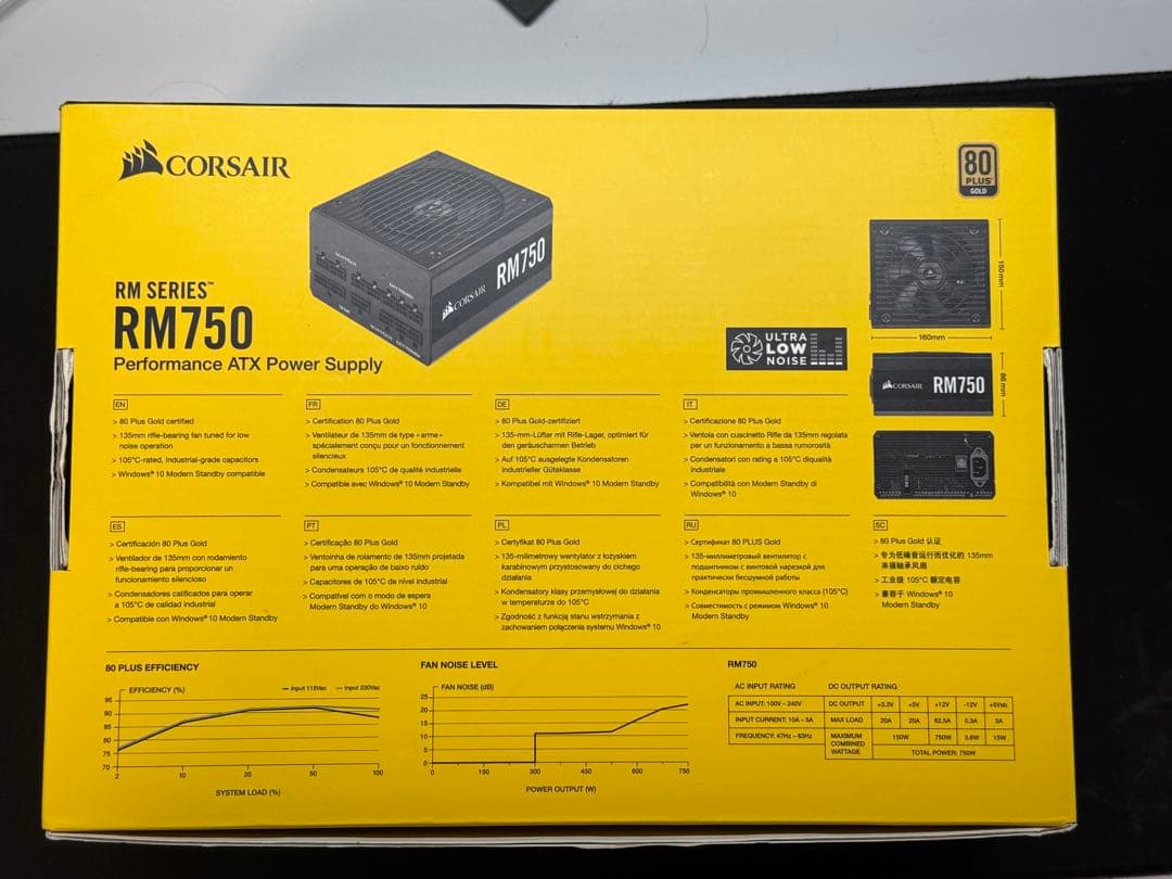 CORSAIR RM750 ATX電源ユニット