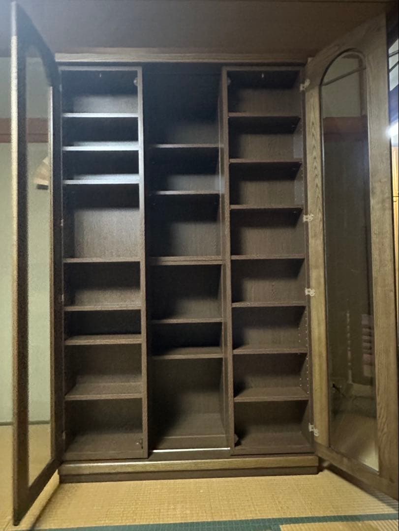 木製スライド式本棚