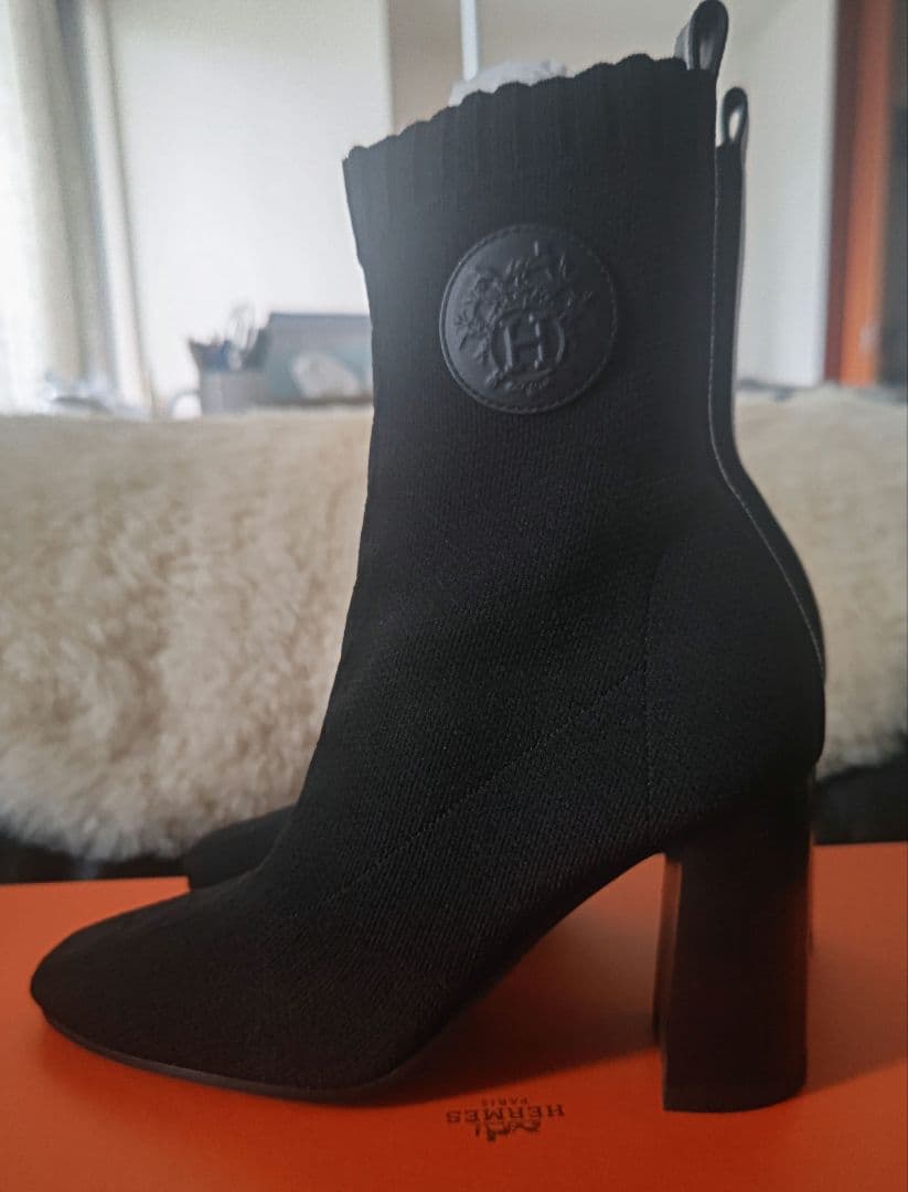 週末値下げ！エルメス　超美品　ショートブーツ　ジェナ 90　36.5　付属品完品