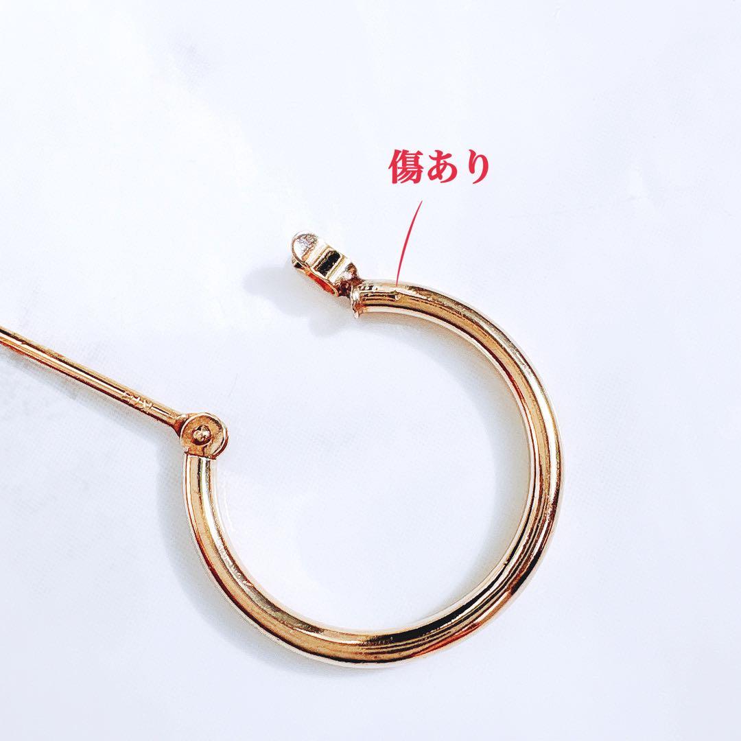 K18 フープピアス / 片耳