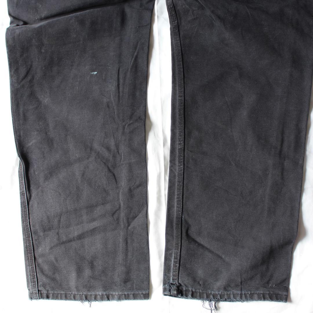 雰囲気◎ USA製 Carhartt ダブルニー ペインターパンツ BLK 黒
