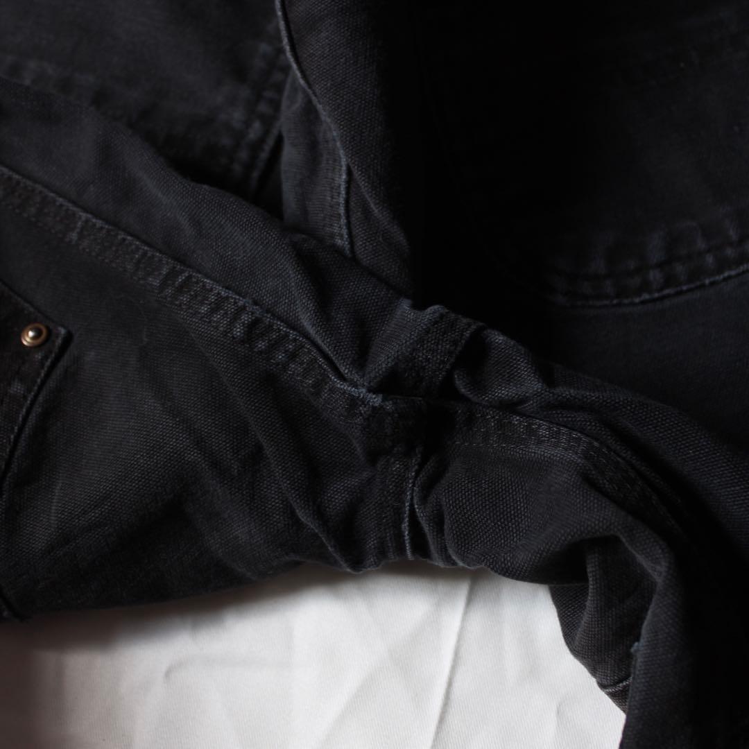 雰囲気◎ USA製 Carhartt ダブルニー ペインターパンツ BLK 黒